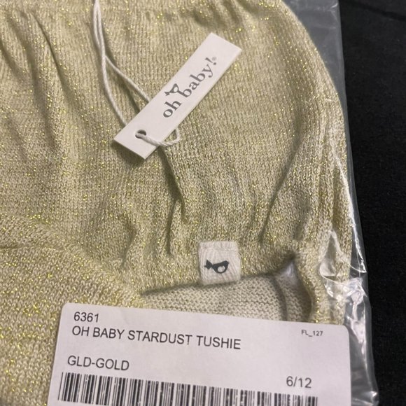 Oh Baby! Stardust Tushie, Gold Girls Baby Infant Toddler Size 6M - 12 Months - Picture 8 of 10